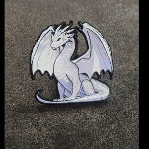 White Dragon Enamel Pin